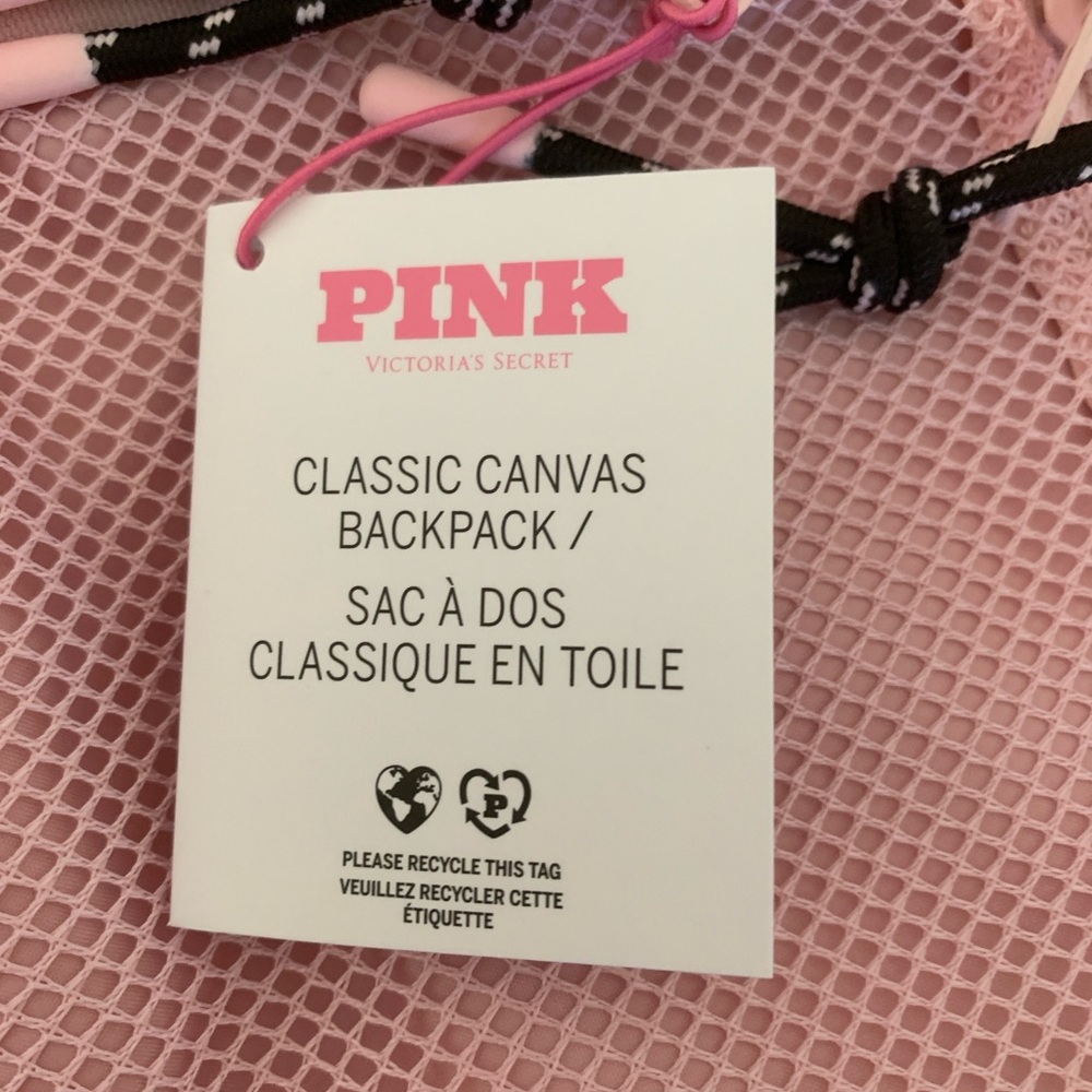 NWT Victoria’s Secret PINK Classic Canvas Laptop Backpack Dollhouse Pink - Picture 6 of 8